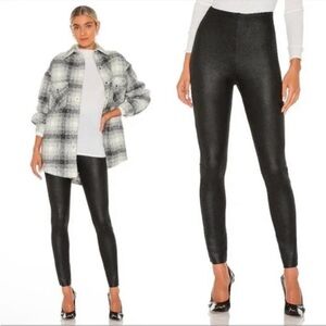 Commando High Waisted Full Length Faux Suede Black